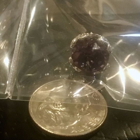 SAMUEL B Faceted Round Cut Amethyst Sterling Silver 925 Stud Earrings - Picture 8 of 13